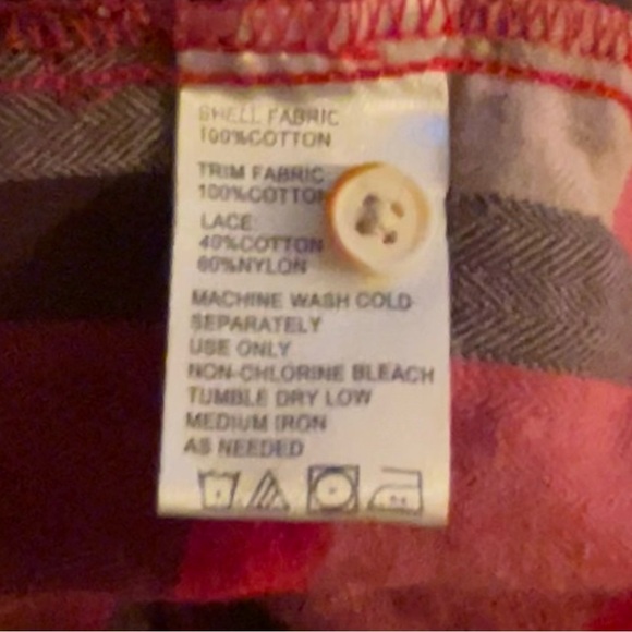 Isabella Sinclair Anthropologie flannel with flower and lace size XS EUC - Picture 8 of 8